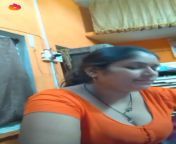 hot aunty big bobos in orange blouse mp4 snapshot 00 01 620.jpg from aunties blouse in boobs