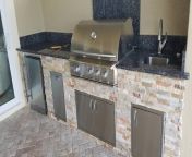 10 ft 8 inch custom outdoor kitchen with golden white stacked stone and blue sapphire granite countertop backsplash jpgfit19201080ssl1 from outdoor