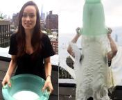 olivia wilde breast milk bucket challenge.jpg from womans breast milk bucket