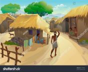 stock vector indian village life dwellers in hut and a man walking 57259882.jpg from indian vilage mom and son