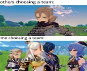 choosing a team 5f1d.jpg from genshin meme