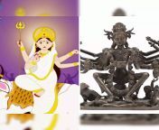 navratri day 8 india invokes two forms of goddess durga serene ma mahagauri fearsome ma chamunda.jpg from durga maa xxx video