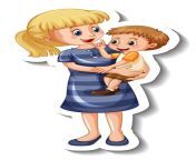 sticker template with mother holding her son 1308 61299.jpg from dwonlod mother and son