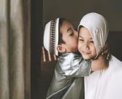 closedup shot asian muslim kids young sister brother sibling muslim traditional dress 42312 230.jpg from hijab brather sist