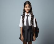 cute little indian schoolgirl uniform looking camera with backpack while standing 466689 96295.jpg from 15 to 16 indian schoolgirl sexngla