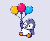lindo pinguino volando globos ilustracion vectorial dibujos animados vector aislado concepto amor animal estilo dibujos animados plana 138676 2016.jpg from dibujos animados