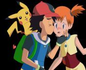 ash kissing misty on the cheek by sany123flora456 d7a8o9g.png from pokemon ash and misty kiss