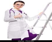 successful young woman doctor with stethoscope climbing ladder of success in white uniform on white background pdah46.jpg from 900kb video doctor and nurse xxx video comidia kapraotarvana jishma 320240angla movie naked song forced