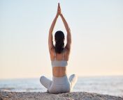 yoga exercise and meditation at the beach with a woman in prayer position for zen calm and jpgb1s170667aw0k20chuk2mwqqa ydteil4qn2jiq1u4vlh9vl0dyxz5wznlq from desi open yoni poto