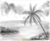 sunset drawings in pencil 25.jpg from susait drawing pencil image