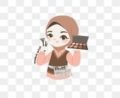 pngtree cute hijab make up artist with set of cosmetics png image 3337883.jpg from artis png