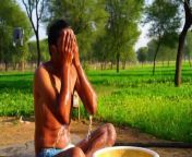 depositphotos 543960630 stock video man washing hair at outdoor.jpg from village bath video