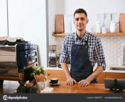 depositphotos 198663378 stock photo barista cafe portrait young man.jpg from young working coffee shop jpg from young 16yer and xxx sexi video download www pakistani young sexy xxx