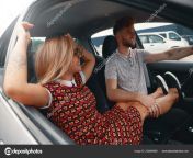 depositphotos 205669988 stock photo young beautiful couple traveling by.jpg from couple in car