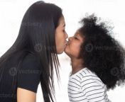 family mother female black african person kiss son girl kid child afro hair portrait daughter love hug pretty beautiful young adult joyful together fun enjoy diversity living room home photo.jpg from funny cute mom kiss