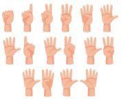 human hand and number gesture vector.jpg from little hand gesture 1600 jpg