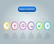 org chart infographic design business concept with 6 options parts or processes vector.jpg from 12 org