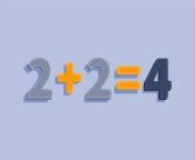 two plus two equals four correct stylish numbers design vector.jpg from plus2