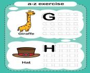 alphabet letter g and h exercise with cartoon vocabulary illustration vector.jpg from gand h