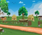 village cartoon background illustration background with sun four houses trees and narrow road free vector.jpg from view full screen desi village randi bhabi group fucking mp4