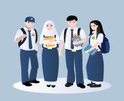 junior high school students from indonesia free vector.jpg from siswa