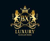 initial bx letter lion royal luxury logo template in art for luxurious branding projects and other illustration vector.jpg from lion bx