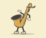 retro saxophone cartoon character illustration vector.jpg from cartoon sax move