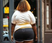 fat african woman on street excess weight concept illustration generative ai photo.jpg from african fat wom