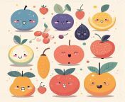 cartoon funny fruits characters and fruits face illustrations funny fruit face and cartoon fruit characters icon set cartoon characters cartoon face food generative ai photo.jpg from 3d动漫人物 斗破苍穹 小医仙 3d cartoon characters breaking through the sky xiaoyixian
