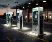 ev charging station in the city background business power and industrial concept generative aiev charging station in the city background business power and industrial concept generative ai photo.jpg from aiev