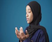 innocent and beautiful muslim african woman in hijab is praying faithful african woman african young woman in muslim hijab praying asking allah for good wishes giving thanks video.jpg from muslim babe in hijab mp4