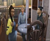 julia wright geoffrey landgraab and akira kibo sitting together on a patio in the sims 4 best townies to marry.jpg from sims 4sexy married teacher cheats with her student from sims4 married