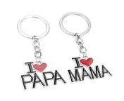 heyu family keychain i love papa mama letter pendant key chain metal key holder accessories gifts.jpg from papa mam