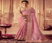 embroidered silk light pink saree sarv153030 1.jpg from pink sare