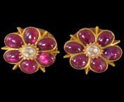 7017 indian gold ruby diamond ear plugs 1 e1621869847271a.jpg from thodu