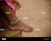 detail of ankle bracelet on indian woman rajasthan india 2cx53ab.jpg from indian women feet worship