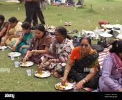indian bengali women enjoying a picnic or feast at a park 2bhn093.jpg from bengali enjoyin