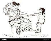 a 1914 illustration taken from an ancient greek carving showing an ancient greek mother punishing her child using a slipper 2gftra8.jpg from draw mother spanked