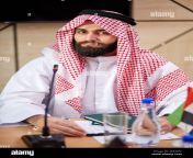 young arabic sheikh man wearing traditional emirates clothes sits at desk on business meeting male saudi arab arabic business muslim looking seriousl 2ee2xfc.jpg from arab sekh sexngina