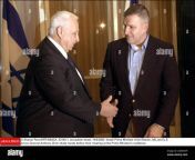 no film no video no tv no documentary sharon perrykrtabaca 33140 1 jerusalem israel 1432002 israeli prime minister ariel sharon left and us envoy general anthony zinni shake hands before their meeting at the prime ministers residence 2ddannf.jpg from sharon perry israel