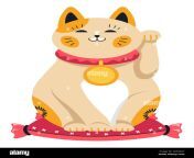 asian cat symbolizing luck and wealth maneki neko 2g3xr2c.jpg from asiancat
