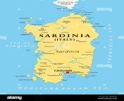 sardinia italian island political map with capital cagliari sardegna autonomous region of sardinia 2nd largest island in the mediterranean sea 2j5ceah.jpg from sardegna