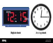 digital clock and analog clock time 1215 vector 2j6e9h0.jpg from 12 15