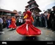 artists perform a mask dance during indra jatra festival at basantapur durbar square in katmandu nepal wednesday sept 18 2013 the festival marks the end of the monsoon season and is celebrated by both hindus and buddhists ap photoniranjan shrestha 2n6km3e.jpg from 18 out dres jatra dance