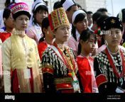 clad in traditional costumes ethnic women of myanmar participate in the ceremony to open the 17th myanmar traditional performing arts competitions sunday oct 18 2009 in nay pyi taw myanmar ap photokhin maung win 2p7y72w.jpg from myanmar ချေ