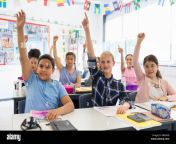 eager junior high school students with hands raised in classroom rrw65b.jpg from 83net jp young 003 tni nicole bringas fake