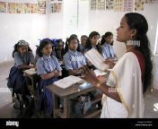 painet ik0531 teacher students india classroom saint anthonys english a55fay.jpg from teacher and small student kerala sex