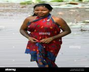 woman bathing at bolgarh village orissa india aa77fn.jpg from indian desi village bathing