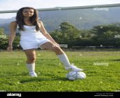 young sexy and very skinny girl playing with soccer ball on a stadium bct5x0.jpg from grils sexy videonakea so