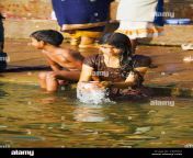 india uttar pradesh varanasi young girl washing herself in ganges c9dhk3.jpg from desi young bathing and soaping tits mms 3gp
